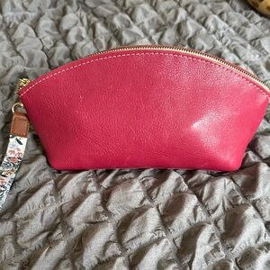 Portland Leather Total Eclipse makeup bag
